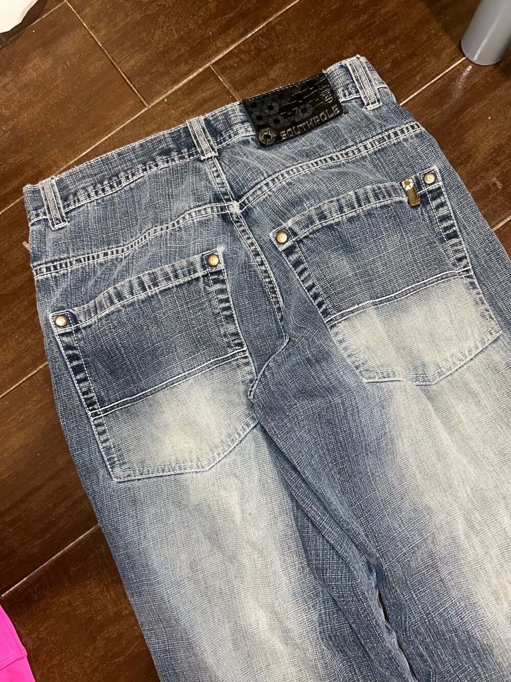 CRAZY  SKATER Southpole Y2K Baggy Faded Denim Jeans Size 29